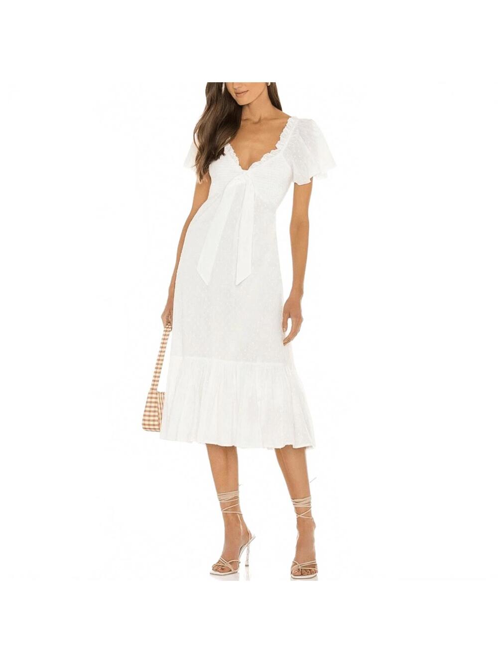 Cleobella Ashlyn Midi Dress NWT Ivory XS - Picture 1 of 7